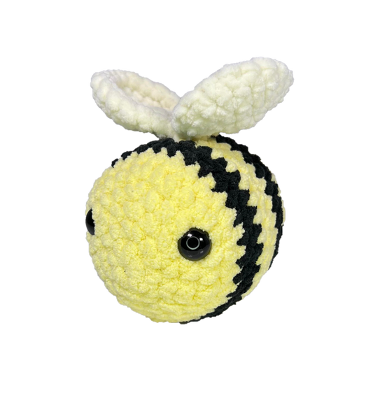 Crochet Bee Plushie (Amigurumi) with keychain